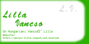 lilla vancso business card